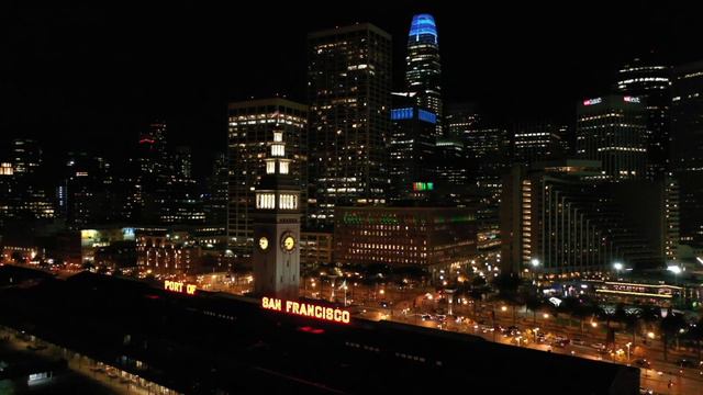 SAN FRANCISCO AT NIGHT BY DRONE смотреть онлайн
