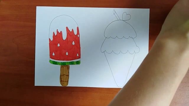 Как нарисовать мороженое. Рисунок мороженое.