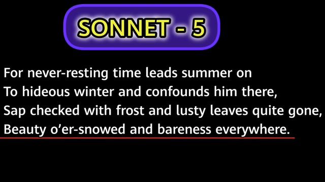 Sonnet 5 | Sonnet 5 Shakespeare | Shakespeare's sonnet 5| Sonnet #english #literature смотреть онлайн