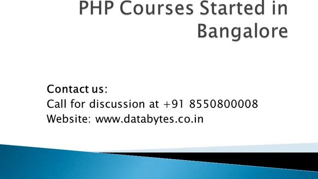 PHP Courses Started in Bangalore смотреть онлайн