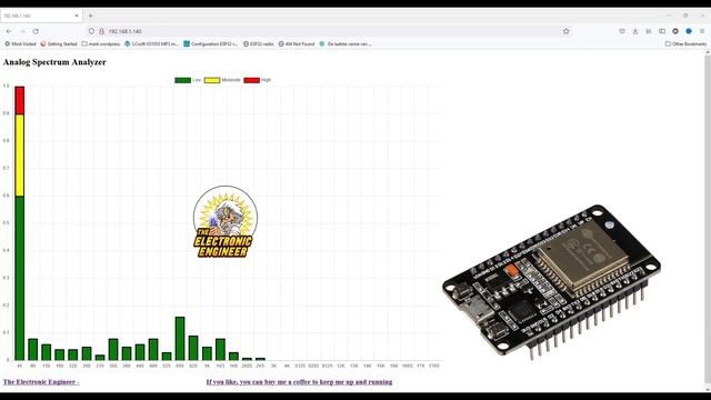 Build a web based spectrum analyzer with ESP32 and Arduino смотреть онлайн