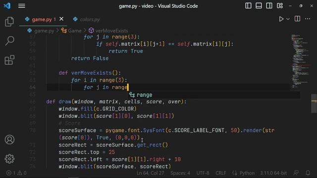 Learn to make 2048 in Python using Pygame in 21 minutes смотреть онлайн