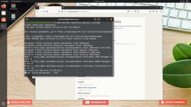 GIT NO LINUX ? (TUTORIAL DE INSTALAÇÃO SIMPLES E RÁPIDO) | #JDCA-0019 смотреть онлайн