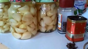 Маринованный чеснок на зиму.                      #чеснок#маринованный#зима