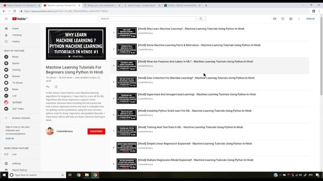 Machine Learning & Data Science Learning Path | Python Tutorials For Absolute Beginners In Hindi #9 смотреть онлайн