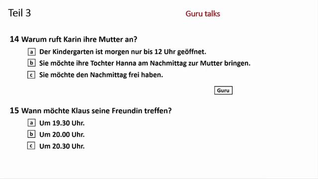 Start Deutsch A1 Hören, Lesen Und Schreiben Modelltest Mit Lösung Am Ende || Vid - 179