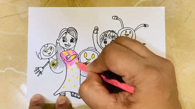 @theExpoCityDubai Rashid and Latifa official mascots drawing with robots Alif,opti and terra смотреть онлайн