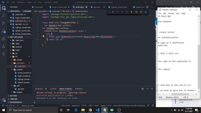 Flutter Signup and Login using Rest Api | 2- API Implementation смотреть онлайн