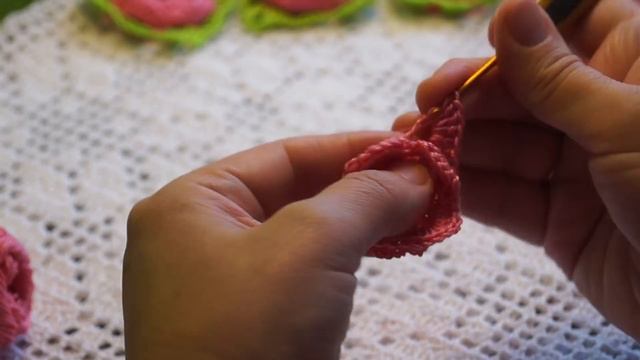 Роза в квадратном мотиве , Flower crochet смотреть онлайн
