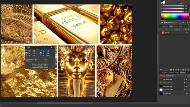 Solid Gold Effect: Making a Realistic Metallic Image смотреть онлайн