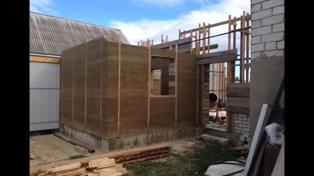 Строительство гаража из опилкобетона смотреть онлайн