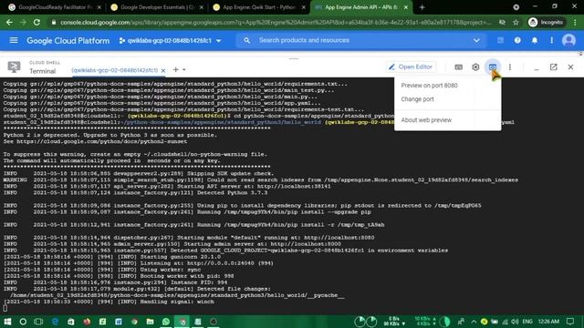#GoogleCloudReady App Engine: Qwik Start - Python! [GSP067] смотреть онлайн