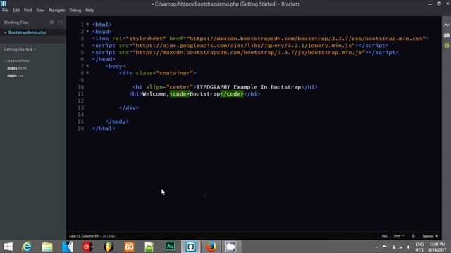 Bootstrap Tutorial Part - 3 | TYPOGRAPHY смотреть онлайн