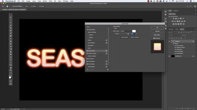 CREATING TEXT EFFECTS WITH LAYER STYLES PART 1 | Design Basics Episode 10 смотреть онлайн