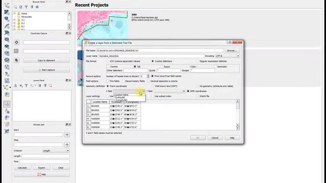 QGIS excel to vector point смотреть онлайн