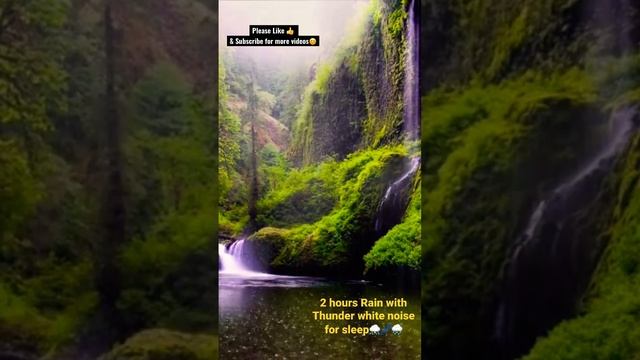 2 Hours Rain with Thunder White Noise for Sleep. 4K Ultra HD смотреть онлайн