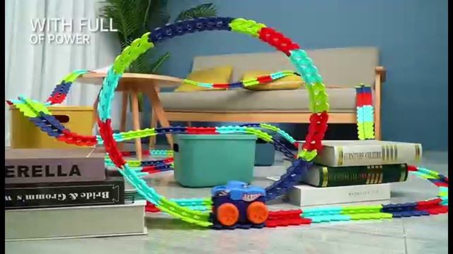 Rapid world race game || DIY Dino Flexible Track Car Set смотреть онлайн