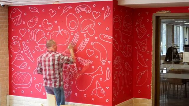 Роспись стен в кафе - @plaksin_risuet смотреть онлайн
