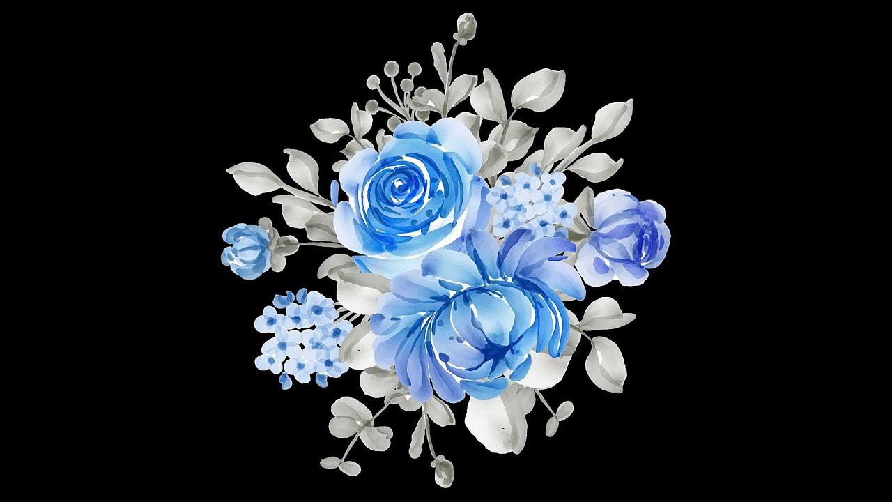 3 цветочные композиции футаж цветы акварель свадьба, свадебный букет | Бесплатные футажи для монтажа смотреть онлайн