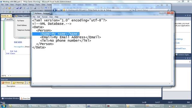 Working with XML files part 1 - Writing to XML (Visual Basic) смотреть онлайн