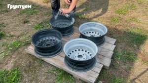 Простой способ обновить внешний вид дисков | Покраска штампованных дисков краской из баллончика