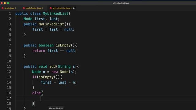 Linked List The add and the isEmpty Method смотреть онлайн