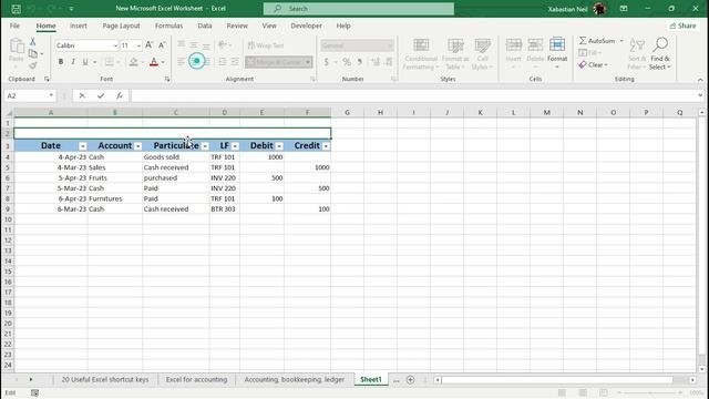 EXCEL Accounting, Bookkeeping, Ledger Balance смотреть онлайн