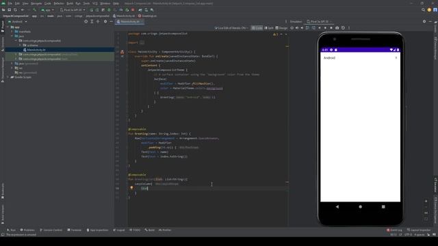 Jetpack Compose Tutorial - Scrollable List using LazyColumn смотреть онлайн