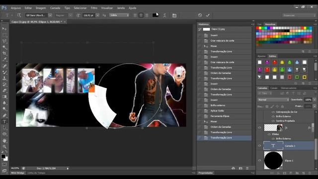Criando Capa Personalizada para Facebook no PHOTOSHOP CS6 смотреть онлайн