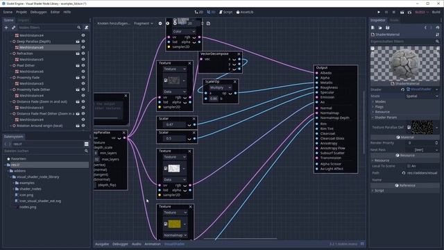 Godot Visual Shader Node Library V1.0 - Examples [Asset] смотреть онлайн