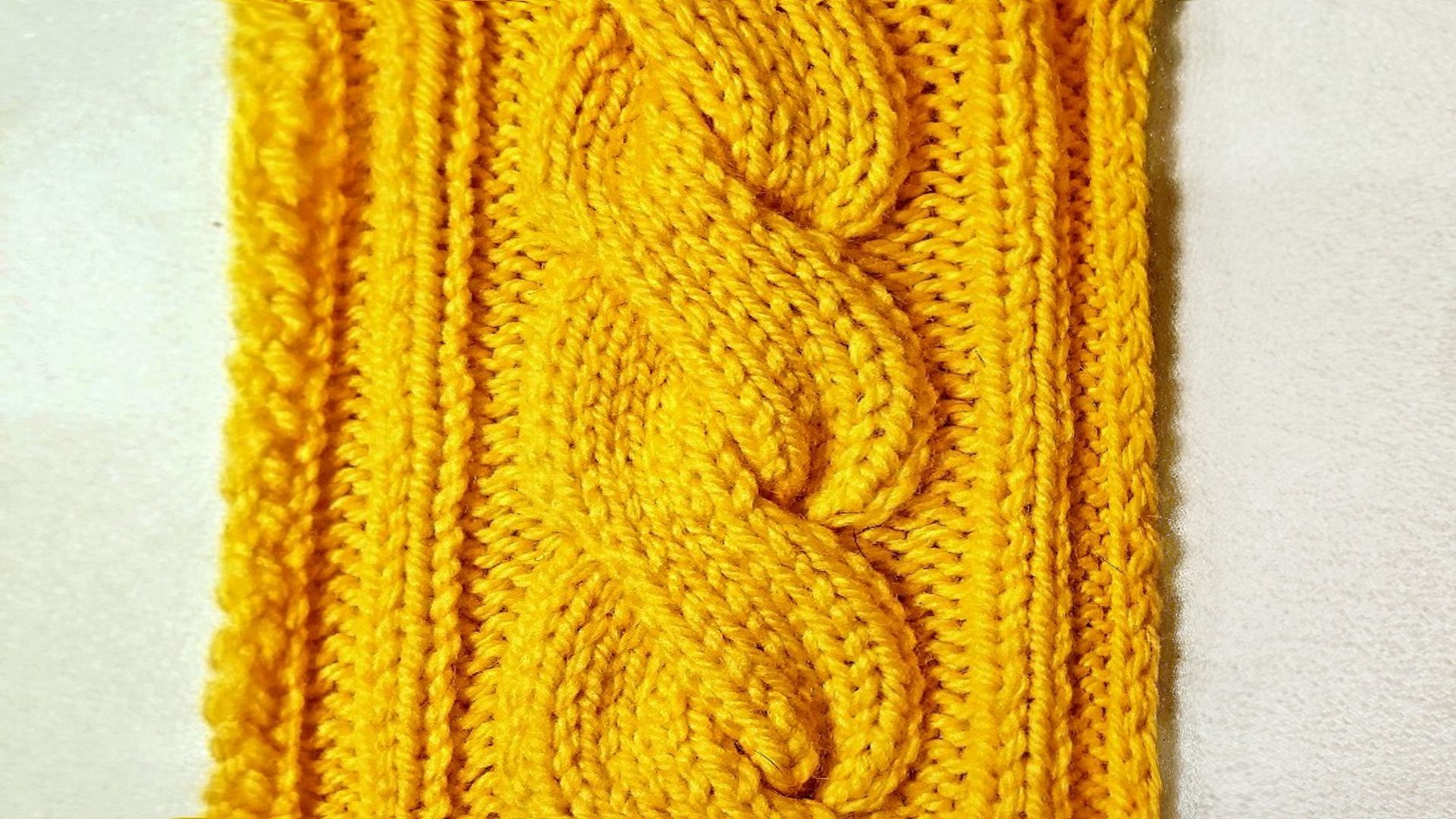 Узоры спицами // Простая коса. смотреть онлайн