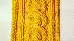 Узоры спицами // Простая коса.