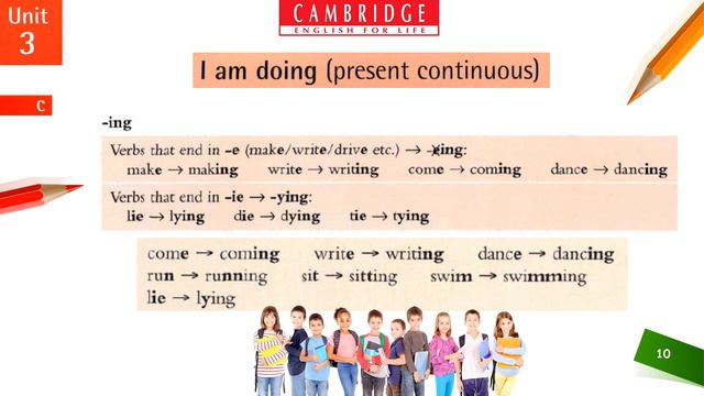UT - 03 - PRESENT CONTINUOUS - CAMBRIDGE ENGLISH FOR BEGINNERS -[TEACHING /EXERCISE/ANSWERS] смотреть онлайн