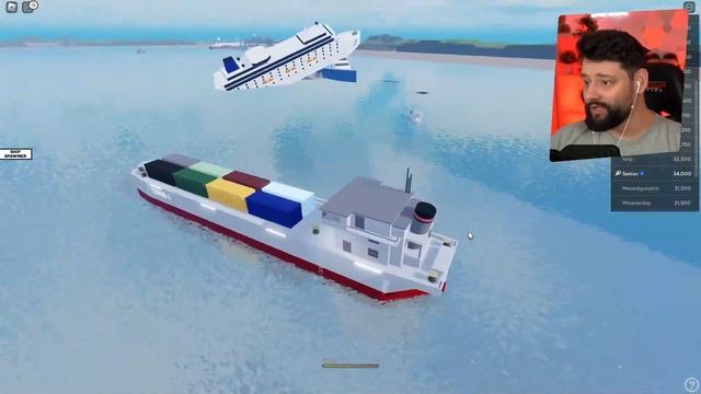 SINKING My New $700,000,000 CARGO SHIP in Roblox смотреть онлайн
