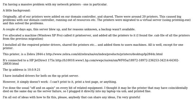 DevOps & SysAdmins: Network print server problems - HP JetDirect 175x and Windows XP Print server смотреть онлайн
