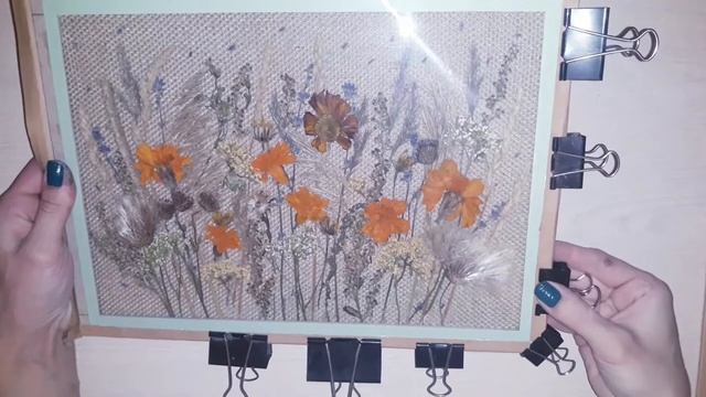 Как сделать панно из сухоцветов своими руками. Скрапбукинг смотреть онлайн