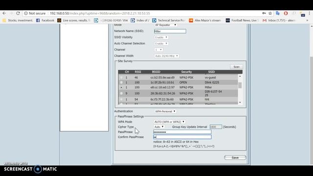 DAP-2310 - Repeater Mode Configuration смотреть онлайн
