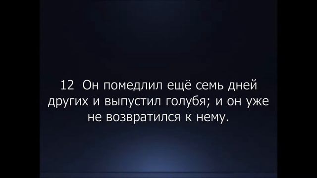 Библия. Ветхий Завет. 1-я Книга Моисея Бытие, глава 8. смотреть онлайн