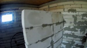 Перегородка из подрезного слоя газобетона (некондиция газоблока). Дача с нуля.3 серия, 3 сезон.