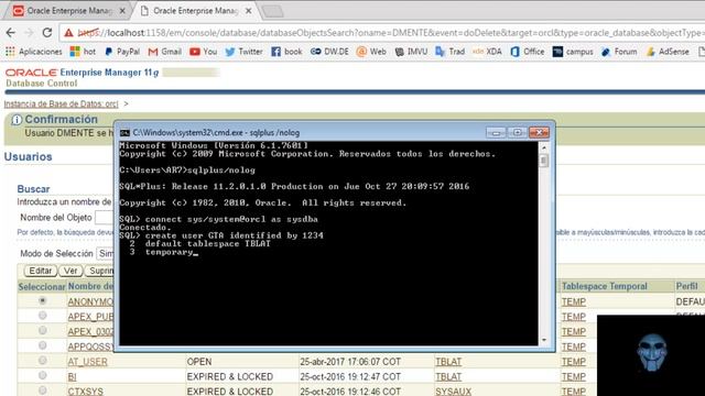 Crear Usuario - SQL Plus - Oracle 11g смотреть онлайн