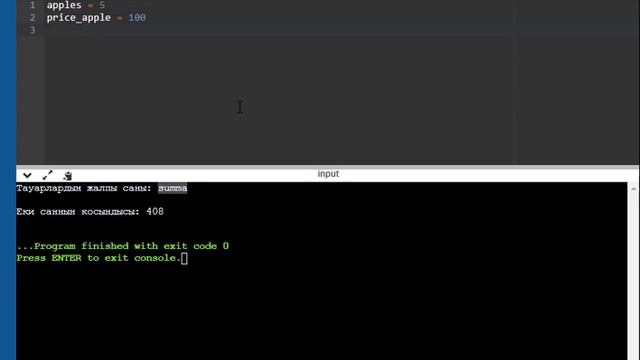 5 сабақ. Python қазақша курс. Айнымалы тақырыбына мысалдар смотреть онлайн