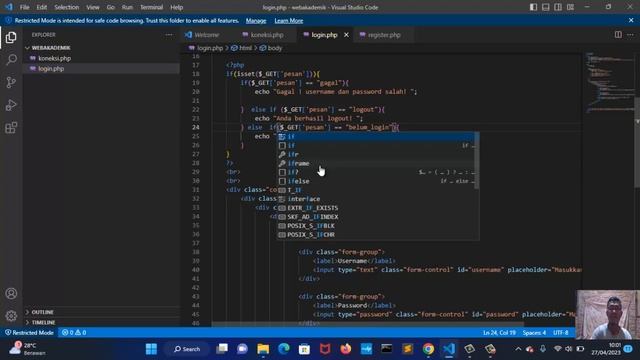 Tutorial Mudah!!?? membuat Login dan Logout PHP dan MySQLi menggunakan Bootstrap 4 #100 смотреть онлайн