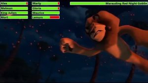 Merry Madagascar (2009) Opening Scene with healthbars