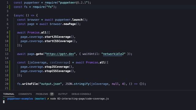 Puppeteer - Gathering Code Coverage Data of a Page смотреть онлайн