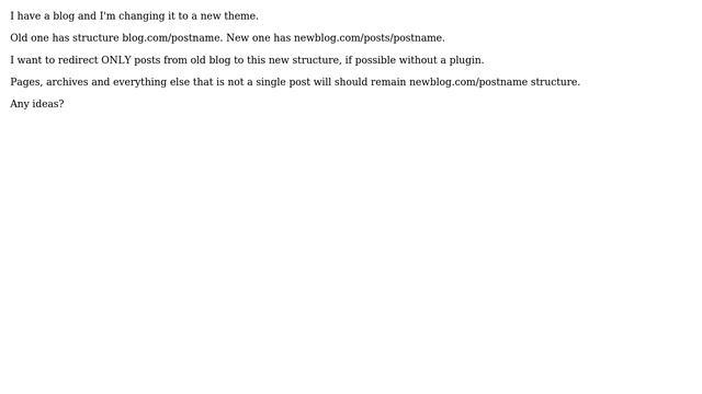 Wordpress: 301 Redirect only for posts смотреть онлайн