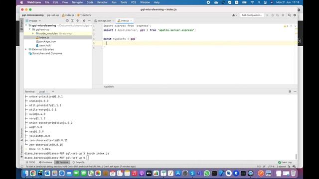 GraphQL initial project setup - GraphQL Course смотреть онлайн