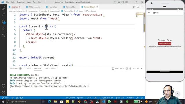 16. React Native Typescript Passing Data One Screen to Another Screen | Dr Vipin Classes смотреть онлайн