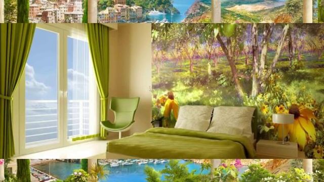 Фотообои в интерьере. Wallpapers. смотреть онлайн