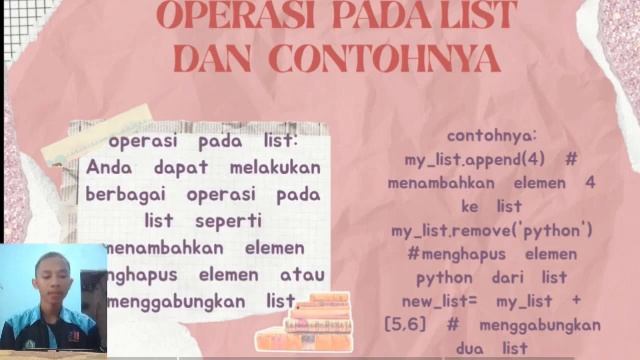 PEMOGAMAN PYTHON TYPE DATA LIST смотреть онлайн