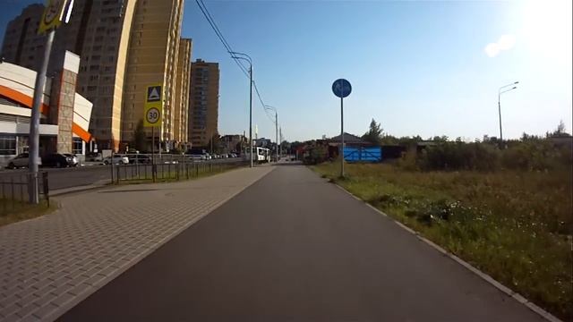 Велодорожка от ТРЦ Июнь (Мытищи) до МКАД (Москва) летом